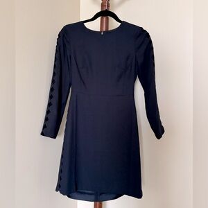 Club Monaco Edni Long Sleeve Mini Dress - Size 00 - Navy